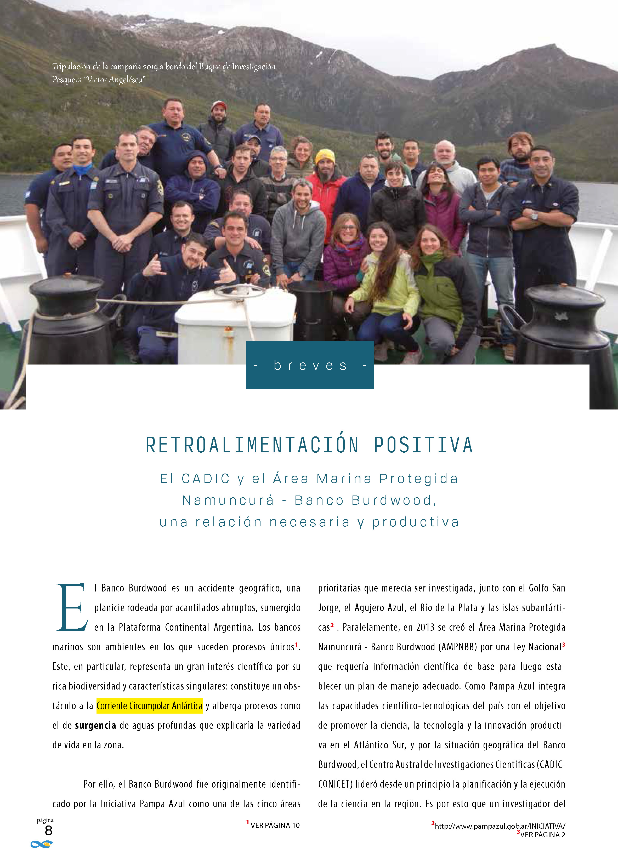 Tripulación de la campaña 2019 a bordo del Buque de Investigación Pesquera "Victor Angeléscu"