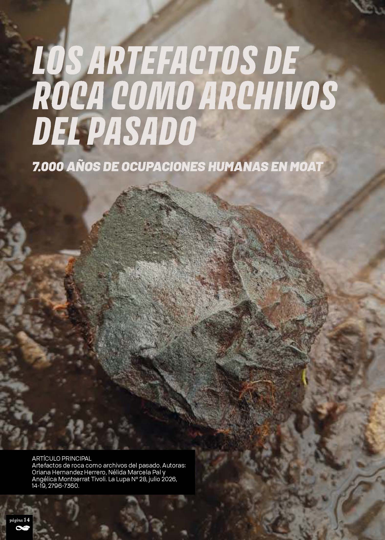Núcleo lítico del sitio Heshkaia 60