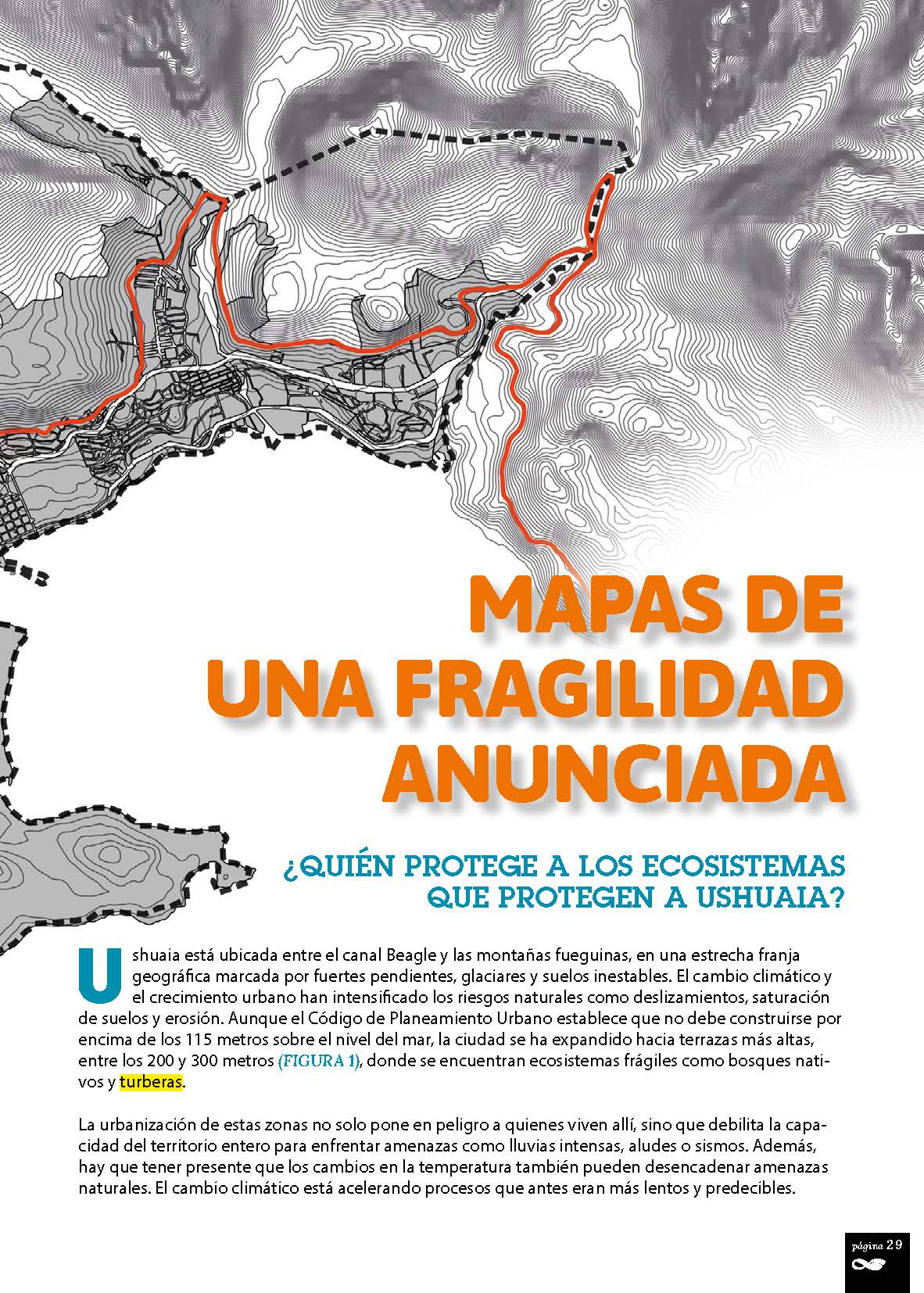 Usos del territorio en la ciudad de Ushuaia.